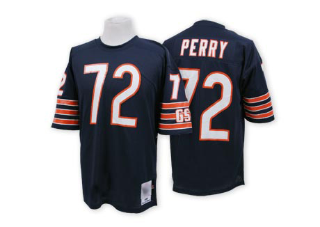 Chicago Bears Authentic Navy Blue Men William Perry Home Jersey NFL Football #72 Throwback->chicago bears->NFL Jersey